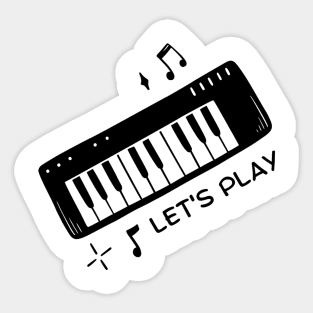 Let's Play Piano Sticker